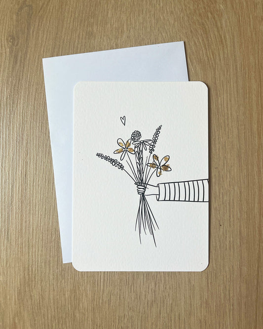 Goudfolie kaarten (3 stuks)