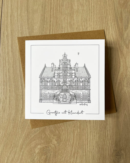 STADHUIS Klundert Luxe kaart 13x13 (4+1 Gratis)