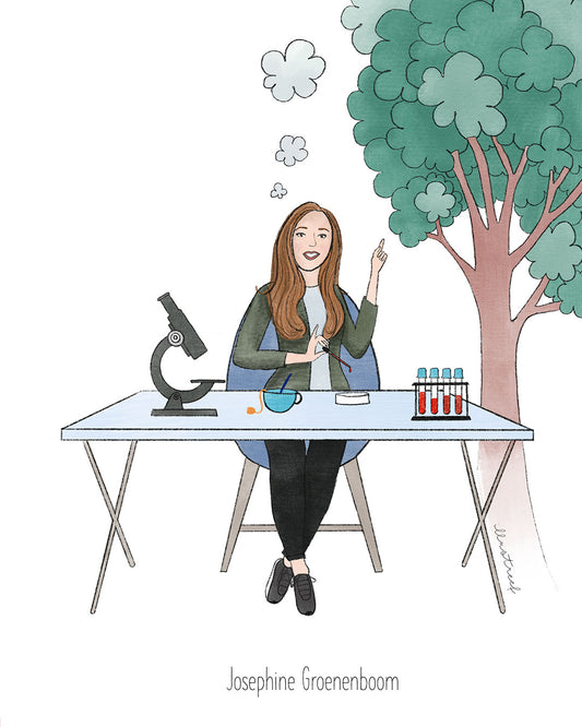 Portrettekening kleur - 1 persoon (ingelijst)