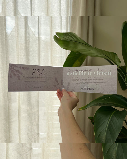 Trouwkaart (dubbel gevouwen)