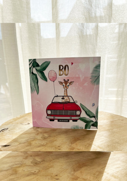 Geboortekaart (dubbel gevouwen)