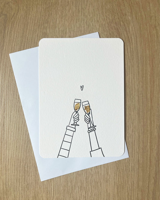 Goudfolie kaart (1 stuk)