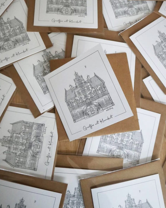 STADHUIS Klundert Luxe kaart 13x13 (4+1 Gratis)